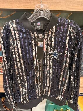 NFL Sequin Jacket - Black & Silver